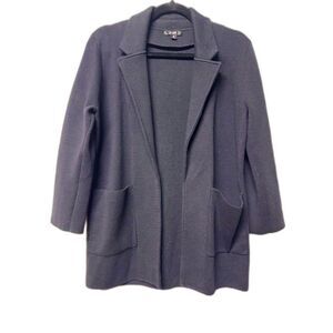 J. CREW Sophie Open-Front Sweater-Blazer, Cotton/Wool Blend, Black, Sz XS